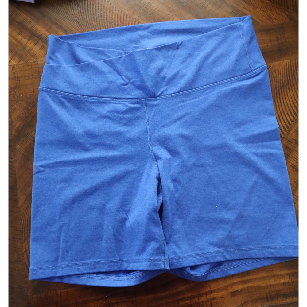 Old Navy CloudComfy Extra High-Rise Crossover Biker Shorts Blue Heather Large